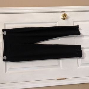 NWOT Roz & Ali Ankle Length Black Pants with Beaded Trim Size 4P